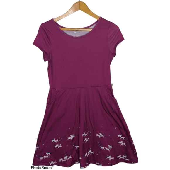 5/$25 SO Girls Purple Unicorn Dress Size 14/16 - Picture 1 of 3